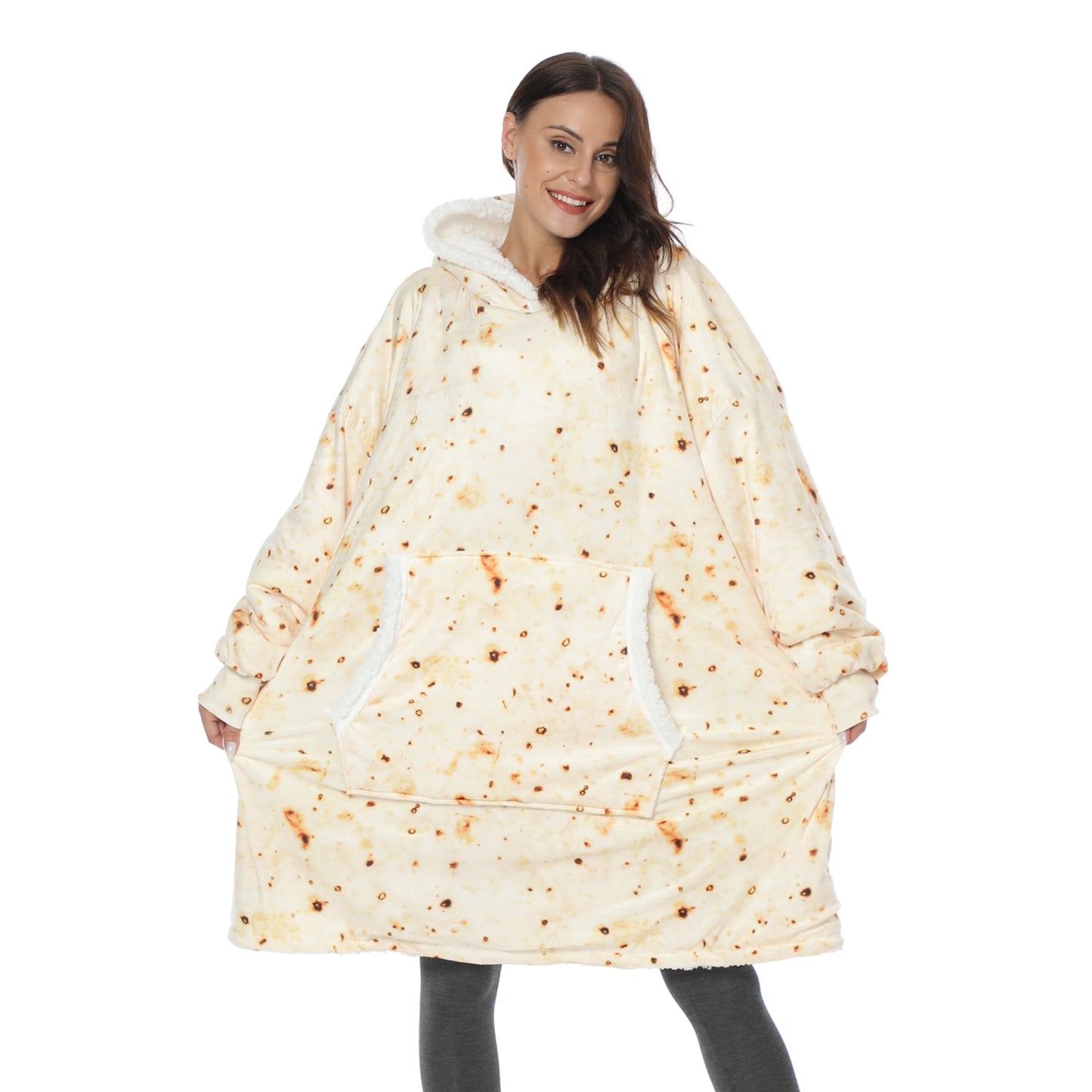 Blanket with Sleeves Women Oversized Hoodie Fleece Warm Hoodies Sweatshirts Giant TV Blanket Women Hoody Robe Casaco Feminino