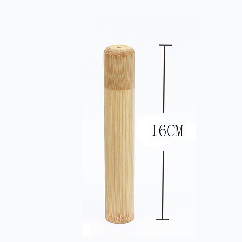 1set Natural Bamboo Toothbrush Adult Child Optional Bamboo Tooth brush Portable Travel holder set Washable BPA Free bamboo case