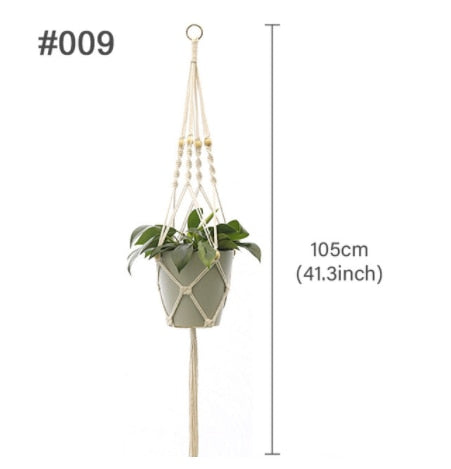 Hanging Plant Handmade Macrame Plant Hanger Flower Pot Planter Hanger Wall Decor Courtyard Garden Hanging Planter Hanging Basket