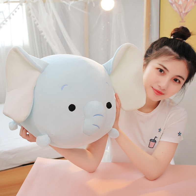 Kawaii Animal Sweet Fat Fat Dinosaur Pig Shiba Inu Dog Plush Toy Soft Cartoon Elephant Stuffed Doll Baby Pillow Gift 35/45cm