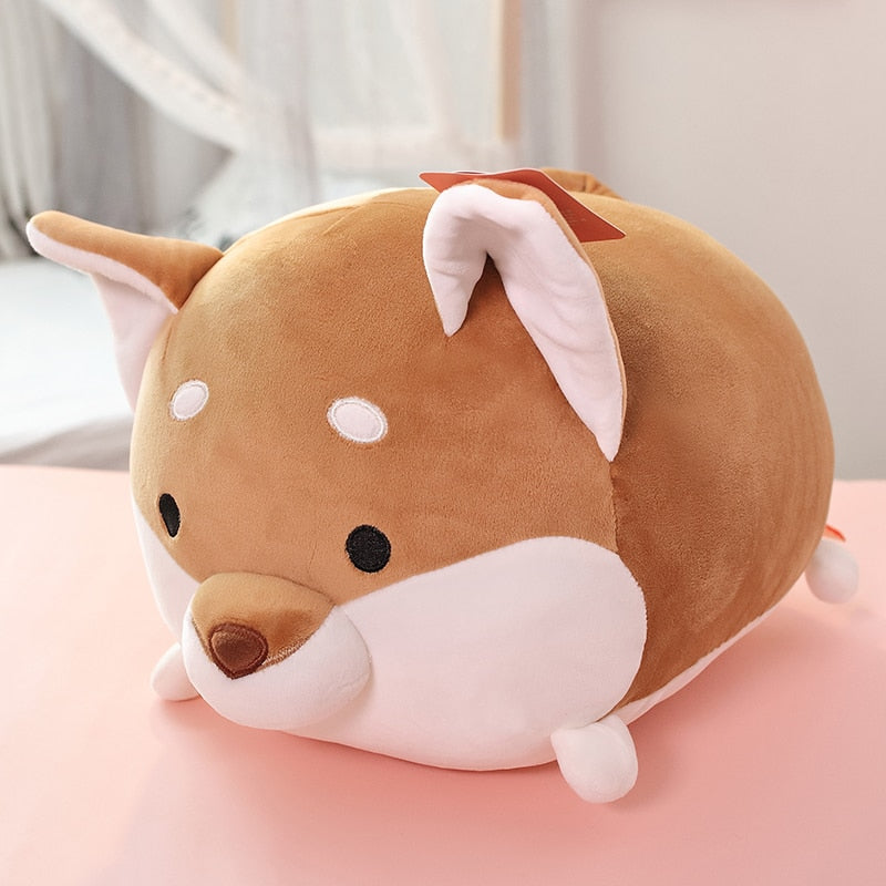 Kawaii  Animal Sweet Fat Fat Dinosaur Pig Shiba Inu Dog Plush Toy Soft Cartoon Elephant Stuffed Doll Baby Pillow Gift 35/45cm