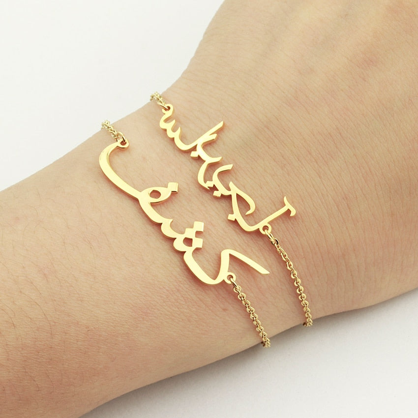 Personalized Custom Name Bracelet Charms Handmade Women Kids Jewelry Engraved Handwriting Signature Love Message Customized Gift