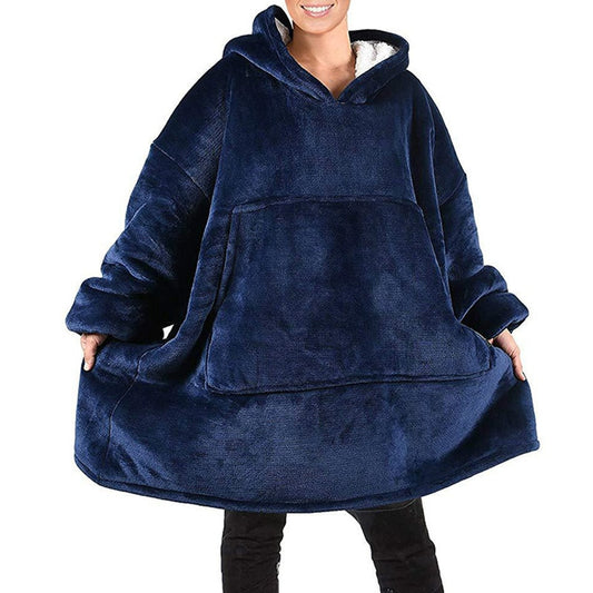 Blanket with Sleeves Women Oversized Hoodie Fleece Warm Hoodies Sweatshirts Giant TV Blanket Women Hoody Robe Casaco Feminino