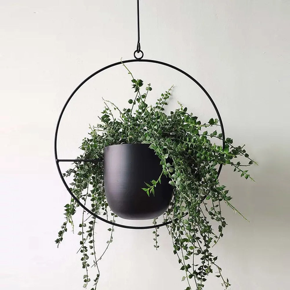 Nordic Metal Hanging Pot Plant Hanger Chain Wall Hanging Planter Basket Flower Pot Plant Holder горшки для цветля цветов macramé