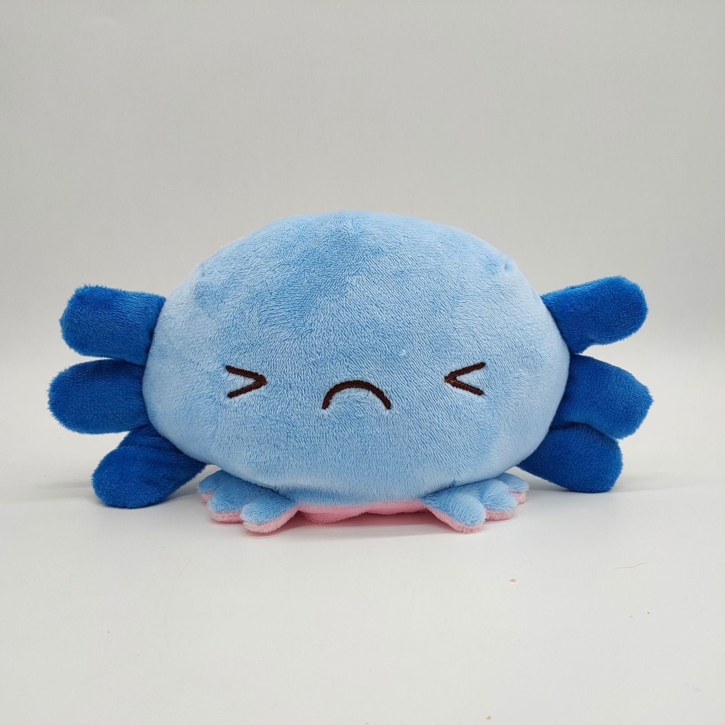 New Reversible Blue Axolotl Plush Toy Axolotled Plush Pillow Kawaii Animal Soft Dolls Game Peluche Birthday Gift For Children