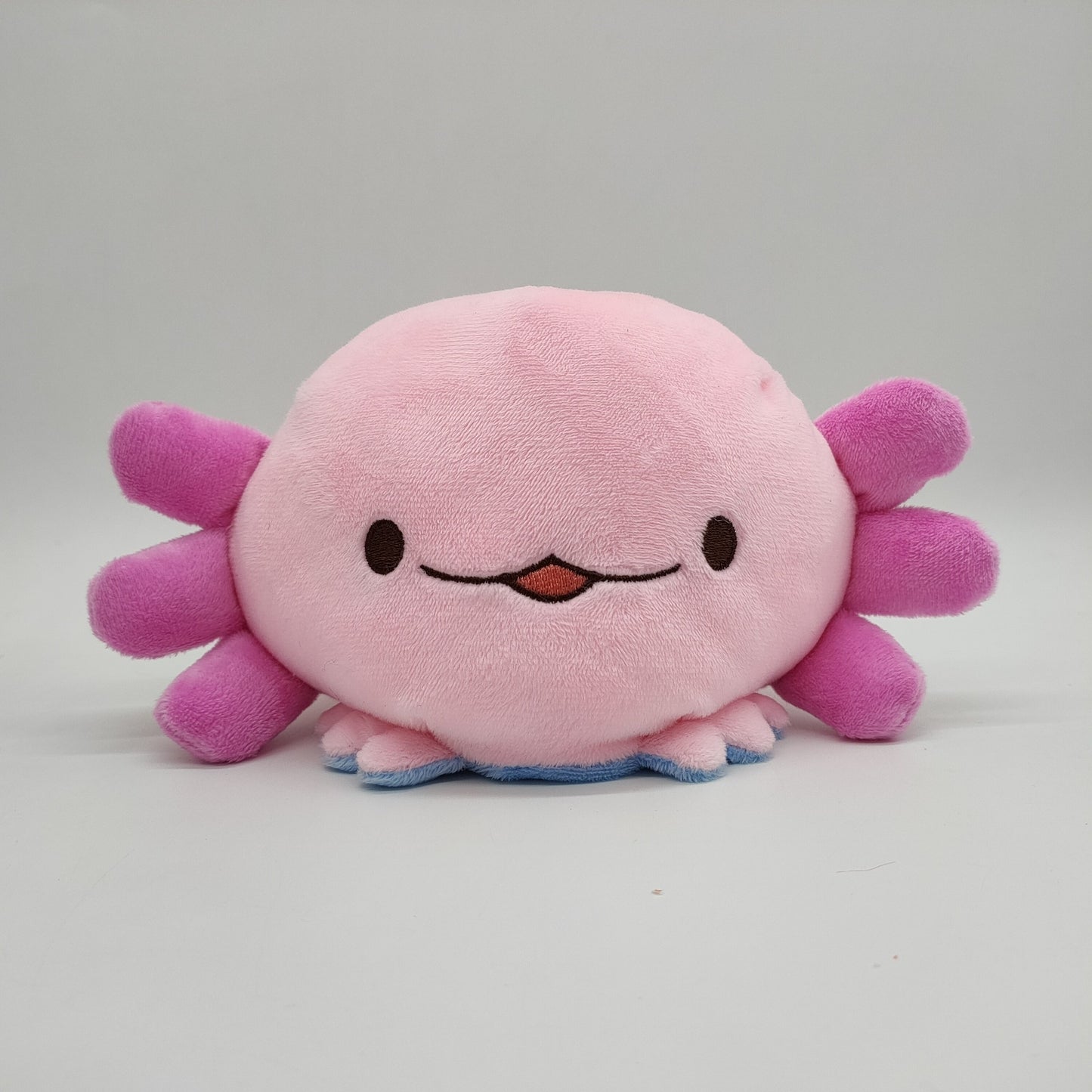 New Reversible Blue Axolotl Plush Toy Axolotled Plush Pillow Kawaii Animal Soft Dolls Game Peluche Birthday Gift For Children