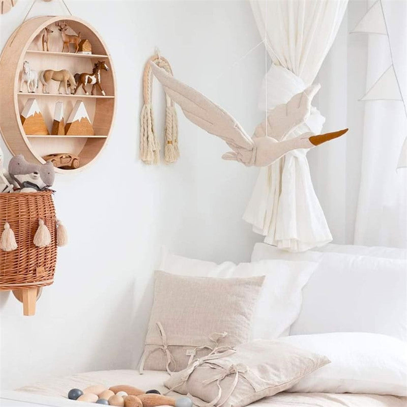 Creative Hanging Swan Plush Home Décor