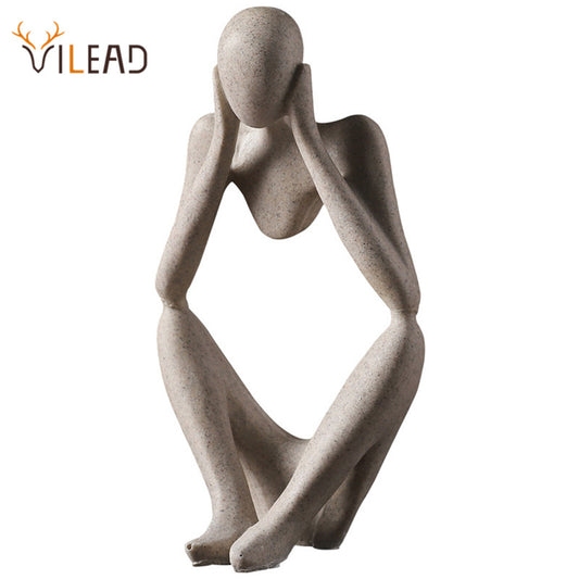 Nordic Modern Abstract Resin Thinker Figurine