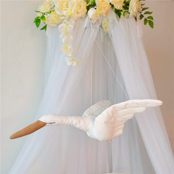 Creative Hanging Swan Plush Home Décor